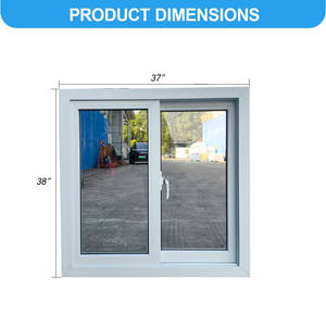 Fenêtre coulissante horizontale moderne en <span class=keywords><strong>PVC</strong></span> avec moustiquaire magnétique 36 x 48 insonorisée et anti-moustiques - Product Image 3