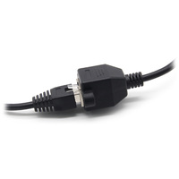 Câble noir RJ45 mâle vers femelle, longueur personnalisée, montage sur panneau pour réseau