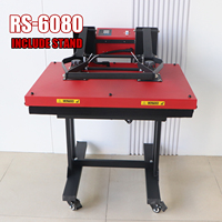 Presse manuelle grand format 60*80cm pour sublimation de t-shirts, impression par transfert thermique, 220V, état neuf avec support