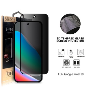 Protector de Pantalla de Privacidad Antiespía Transparente Ultrafino de 9H y 0.18MM con Desbloqueo de Huellas Dactilares, Vidrio Templado para Google 9 Pro XL 9A Pixel 10 - Product Image 3