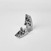 Modern L Shape Aluminum Alloy Office Desk Privacy Panel Screen Clamps Divider Partition Brackets Holders Durable Adjustable
