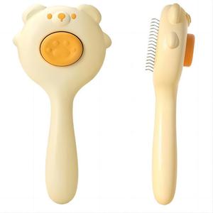 Peigne anti-poils pour chat, brosse de toilettage multifonctionnelle au design ours, outil de démêlage pour chiens et chats avec poils doux - Product Image 1