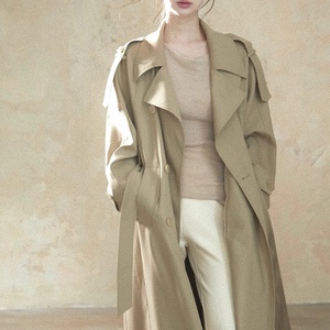 Cappotto Lungo da Donna Brion, Trench Antivento con Cintura, Abbigliamento Casual da Ufficio per Autunno e Inverno - Product Image 3