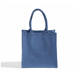 Bolsa de Compras de Yute de Tamaño Mediano con Logotipo Personalizado Directo de Fábrica, Bolsa Reutilizable de Fibra Natural para Compras y Venta al por Menor - Product Image 5