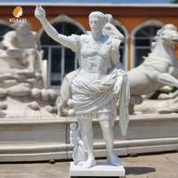 Estatua de Mármol del Emperador Augusto, Escultura de Octaviano César, Tallada a Mano, Estilo Europeo, en Venta