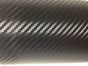แผ่นห่อไวนิลคาร์บอนไฟเบอร์3D สีดำรถใสมาก