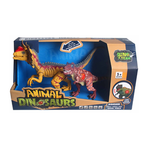 Set di 2 dinosauri giocattolo realistici con luci e suoni, modello <span class=keywords><strong>animale</strong></span> simulato per bambini, gioco interattivo, avventura immaginativa e divertente - Product Image 4