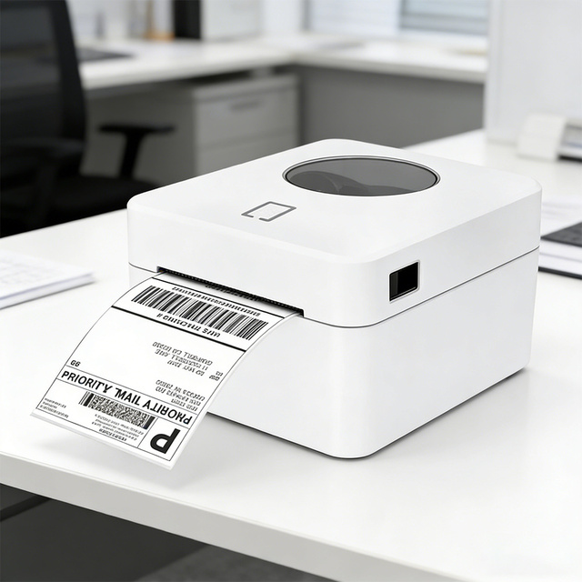 YUANAIDC 4x6 Sticker Thermal Printer Big Size Inner Paper 110mm Color Shipping Label Printer USB for 203dpi Products Stock