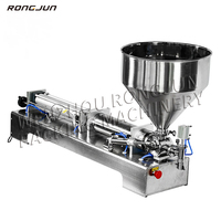 RJ-100G modèle pas cher prix 304 acier inoxydable émulsion d'huile piment pâte machine de remplissage équipement de remplissage semi-automatique