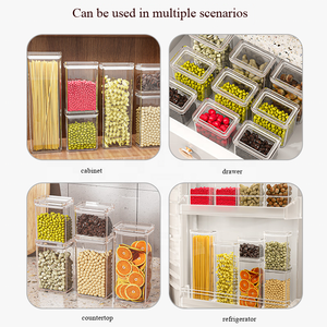 Conjunto de Potes de Especiarias Empilháveis em Acrílico Personalizados OEM Sem BPA para Casa e Cozinha com Tampa Fabricante - Product Image 6