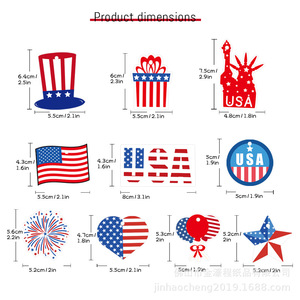 Adornos de Papel para el Día de la Independencia de EE. UU., Forma de Corazón, Decoraciones para Fiestas con Cuerda de Cáñamo para Celebraciones - Product Image 4
