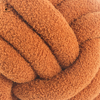 Coloré court en peluche noeud boule oreiller taille coussin oreiller décoration de la maison Teddy tissu jeter oreiller coussin canapé voiture bureau