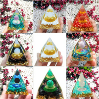 1pc Ogan Positive Energy Pyramid Schreibtisch dekoration Lapislazuli-Pyramide