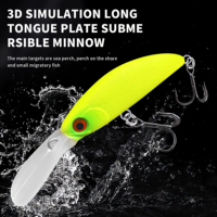 1 leurre minnow coulant, 4,8 cm 6g, leurre dur artificiel imitation micro-creature à longue paleteuse pour la pêche en eau douce
