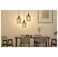 Abat-jour en rotin pendentif applique abat-jour ventilateur de plafond lumière couvre cylindre tissé abat-jour pour suspension lampadaires