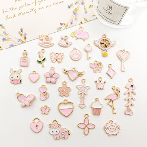 30 Piezas Dijes Esmaltados Surtidos de Dibujos Animados de Mariposa, Corazón, Flor y Animal para Fabricación de Joyería <span class=keywords><strong>DIY</strong></span>, Colgante, Collar, Pulsera y Accesorio - Product Image 5