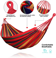 Hamac en coton et polyester coloré personnalisé - Respirant, tissé à la main pour l'extérieur, le jardin, la terrasse et la plage