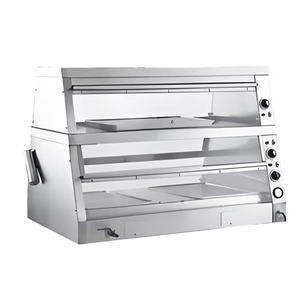 Commercial Kitchen Equipment Large Capacity Stainless Steel Warmer Showcase Table Top Deli Curved Tempered Glass Electric Food - Product Image 1