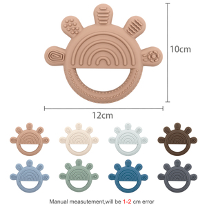 Superbe Nouveau Design Anneau de Dentition en Silicone pour Bébé, Jouet Souple Non Toxique Unisexe Certifié CE, Forme <span class=keywords><strong>Comestible</strong></span> Anti-Désaccoutumance pour 0-24 Mois - Product Image 2