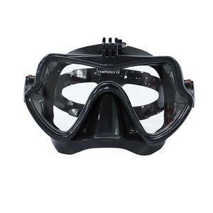 Masque de plongée à double lentille en verre trempé, support de caméra en silicone, plongée avec tuba, sports nautiques pour adultes - Product Image 1