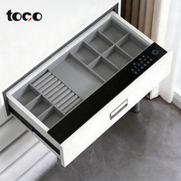 Coffre-fort coulissant dissimulé pour la maison, haute sécurité avec verrouillage par empreinte digitale et mot de passe, boîte de rangement en métal pour bijoux/argent pour armoire