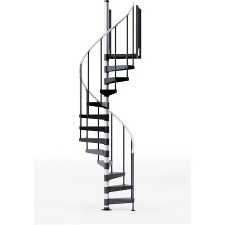 Interior spiral staircase floating stair small space conductive carbon powder spiral stairs