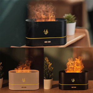 2025 New <strong>Types</strong> Essential Oil <strong>Diffuser</strong> Mist Humidifier Aromatherapy <strong>Diffuser</strong> Realistic Flame Effect Home Office Air Freshener - Product Image 3