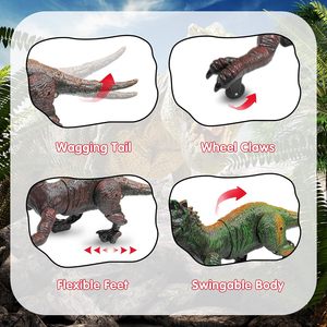 Juguetes de Dinosaurios a Control Remoto para Niños, Simulación de Caminata, Animales de <span class=keywords><strong>Juguete</strong></span>, Tiranosaurio Rex Electrónico RC, <span class=keywords><strong>Robot</strong></span> Dinosaurio con Luz - Product Image 3