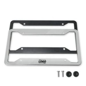 Custom Stainless Steel License Plate <b>Frames</b> - Car Accessories with Screw Caps - Durable Cover Design - Product Image 1