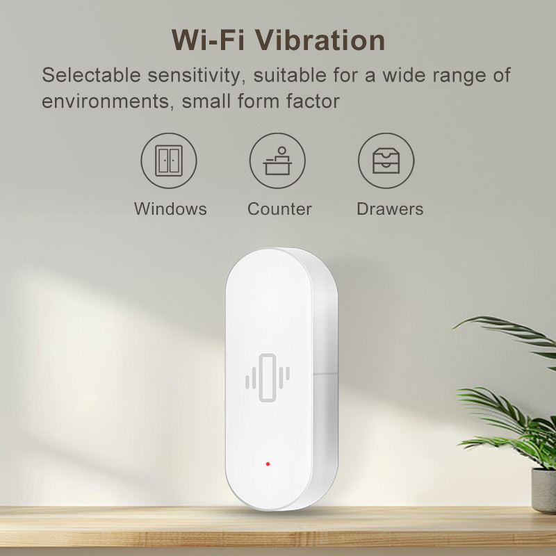 Larkkey Tuya Smart Life WiFi Vibration Sensor for Home Garage & Hotel Doors/Windows with App Control · image 2