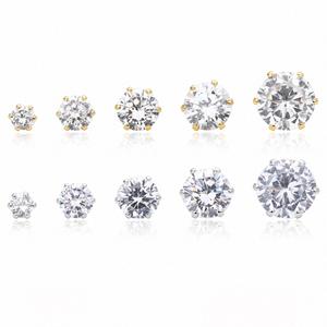Vintage Style 925 Sterling <b>Silver</b> <b>Stud</b> Earrings with Round 5A Cubic Zircon for Women-Wedding Engagement Anniversary Party Gift - Product Image 1