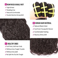 Extensions de cheveux naturels vietnamiens 10A 12A, cuticules alignées, cheveux vierges bruts, lots de mèches ondulées effet eau
