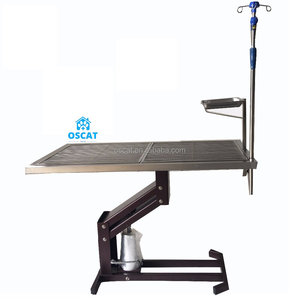 Table vétérinaire OSCAT Table de chirurgie vétérinaire hydraulique électrique avec dessus en maille <span class=keywords><strong>et</strong></span> support de perfusion - Product Image 2