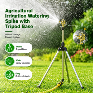 Agricultural <b>Irrigation</b> Watering Spike with Tripod Base for Farm Yard Garden Metal Easy Installation 1/2 in 3/4 - Product Image 1