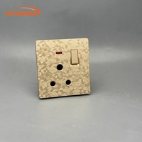 Panel de Interruptor de Pared con Textura Dorada de 86 mm, Interruptor de Luz de 2 Botones + Regulador de Velocidad de Ventilador, Interruptor Atenuador de 10 A, Panel Decorativo para PC, Uso Doméstico