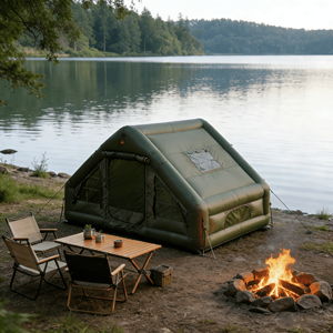 Carpa Inflable Bushcraft Wilderness Airbeam de Seis Metros Cuadrados, Verde Bosque, Oxford 300D, Refugio para Exteriores, Montaje Rápido, 15 kg, Venta al Por Mayor - Product Image 2