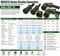MS3108A-22-22S MS3102A-22-22P MS3106A-22-22 MS5015 4-Pin MIL-C-5015 Rundsteckverbinder für Fanuc Servomotor Stecker Buchse