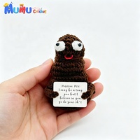 Muñeco de Crochet Divertido de Popó para Apoyo Emocional, Hecho a Mano, Compañero de Escritorio, Regalo Humorístico para Aliviar el Estrés, Decoración de Oficina