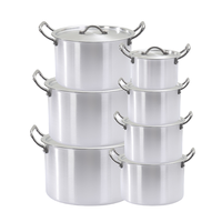 Ensemble de casseroles à soupe en acier inoxydable de grande taille en gros, ustensiles de cuisine antiadhésifs pour restaurant, induction, design durable, Chine