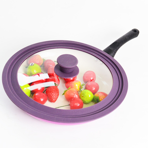 Couvercles universels pour casseroles Hyri, qualité alimentaire, multi-tailles, en silicone et verre trempé, pour casseroles et poêles - Product Image 1