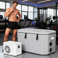 Icegalax Chauffage à eau solution tout-en-un 0℃ - 40℃ Contrôle du cycle d'ozone Baigneur glacé Refroidisseur avec filtre baignoi