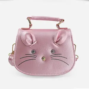 Классический стиль kitty cats kids pu сумки через плечо для маленьких девочек сумки через плечо