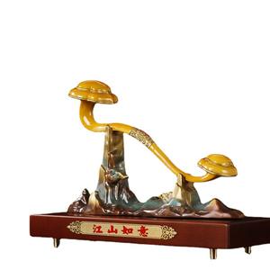 Latón Jiangshan Ruyi decoración China sala de estar gabinete de vino porche decoración de inauguración de la casa - Product Image 4