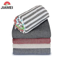 Serviette turque à tissage uni-Cape-tablier-couverture de pique-nique-tapis de Yoga-Fouta (100% coton) (chevrons-lot de 4 (couleur aléatoire)