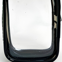 Pochette de rangement pour figurines miniatures DINGSEN, en PVC transparent renforcé, avec fermeture éclair refermable, tailles assorties, cadre noir, porte-clés pour poupées