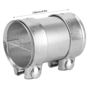 배기 파이프 연결 배기 호스 클램프 용 배기 직경 파이프 클램프 이중 클램프 조인트 스테인레스 스틸 슬리브 - Product Image 1