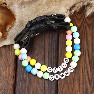 Collier pour chien personnalisé <span class=keywords><strong>pas</strong></span> <span class=keywords><strong>cher</strong></span>, fait main, en perles, avec boucle, pour le bricolage - Product Image 3
