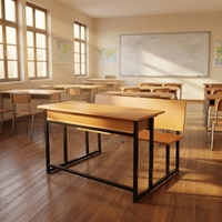 Meubles scolaires très demandés, banc en bois pour l'école, table de classe, bureau et chaise pour le collège, utilisés dans les écoles