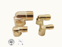 Coude de raccordement en laiton forgé à 90 degrés, connexion femelle NPT 1/8 po, classe de tuyauterie, forme égale, marque HT, modèle 310-4