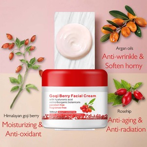 Crema Hidratante de Bayas de Goji Orgánicas, Crema Hidratante para Piel de Mujer Adulta, Crema Antiarrugas, Color Amarillo Claro, Venta al por Mayor - Product Image 2